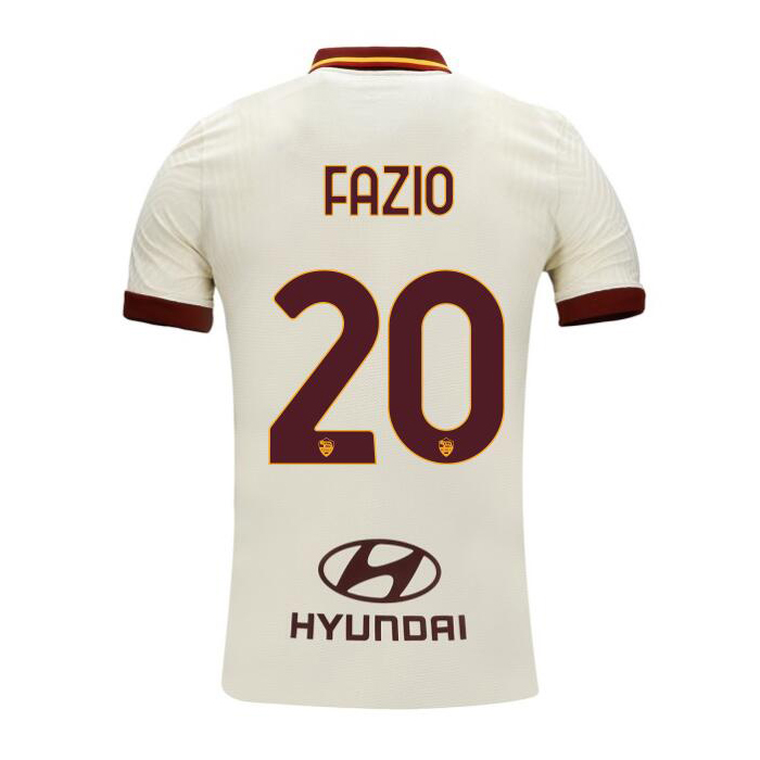 Kinder Fußball Federico Fazio #20 Auswärtstrikot Champagner Trikot 2020/21 Hemd
