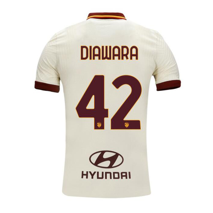 Kinder Fußball Amadou Diawara #42 Auswärtstrikot Champagner Trikot 2020/21 Hemd