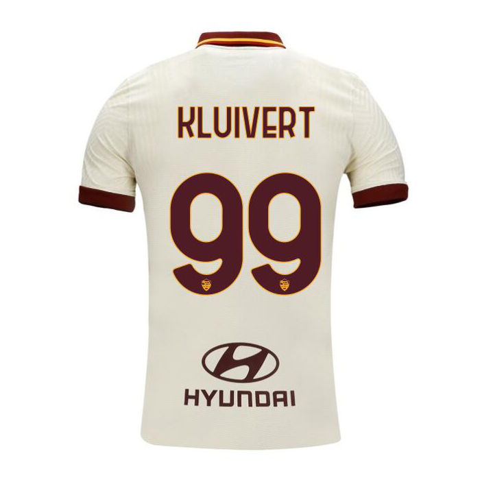 Kinder Fußball Justin Kluivert #99 Auswärtstrikot Champagner Trikot 2020/21 Hemd