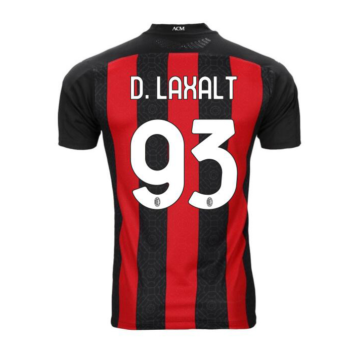 Kinder Fußball Diego Laxalt #93 Heimtrikot Rot Schwarz Trikot 2020/21 Hemd