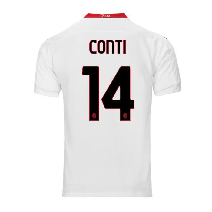 Kinder Fußball Andrea Conti #14 Auswärtstrikot Weiß Trikot 2020/21 Hemd