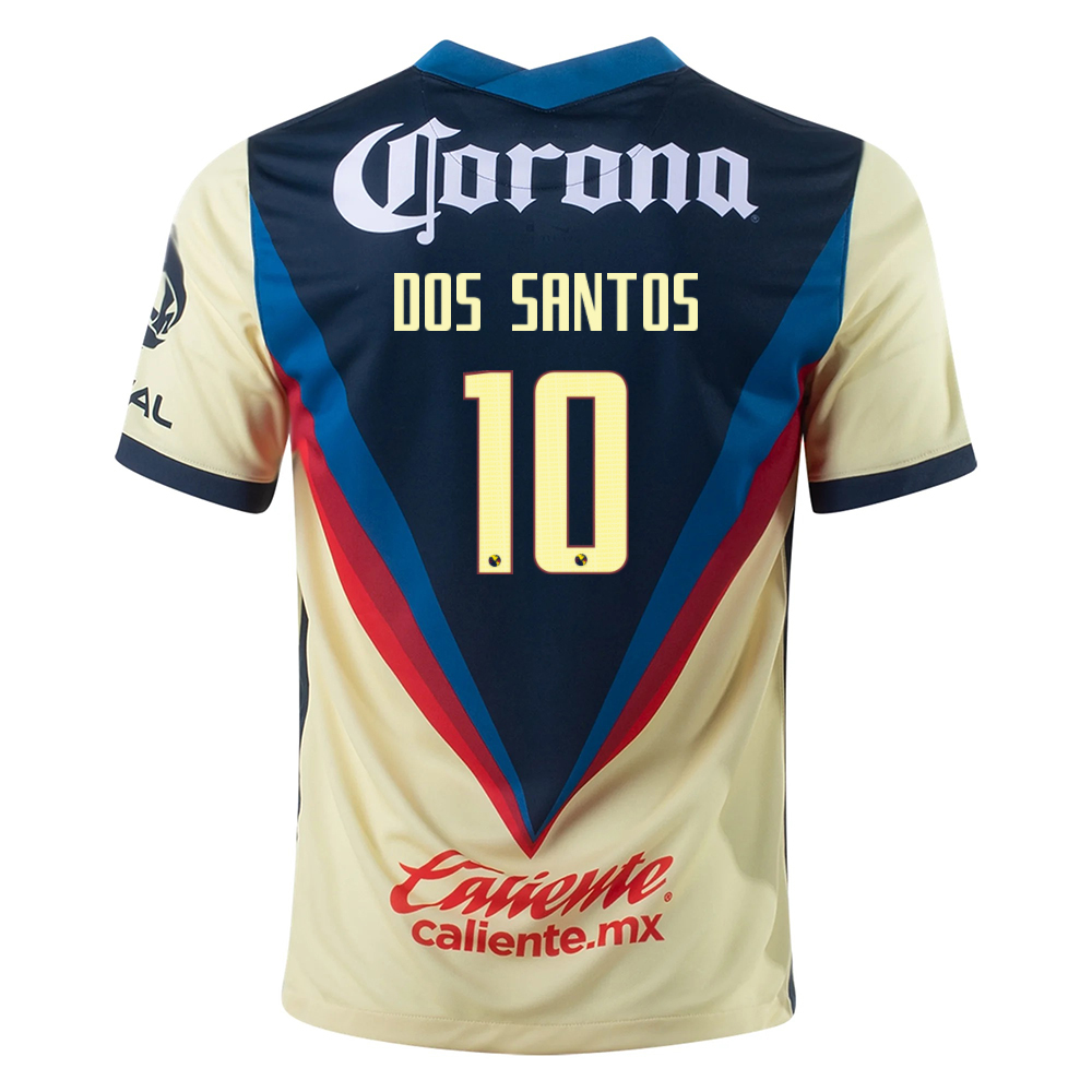 Kinder Fußball Giovani Dos Santos #10 Heimtrikot Gelb Trikot 2020/21 Hemd