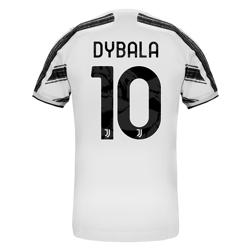 Kinder Fußball Paulo Dybala #10 Heimtrikot Weiß Trikot 2020/21 Hemd