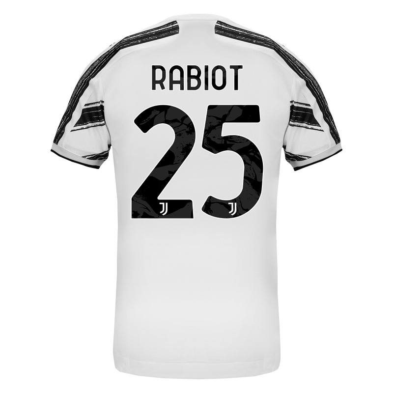 Kinder Fußball Adrien Rabiot #25 Heimtrikot Weiß Trikot 2020/21 Hemd