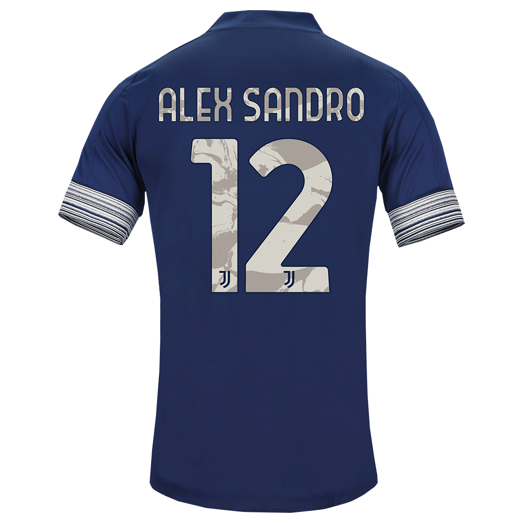 Kinder Fußball Alex Sandro #12 Auswärtstrikot Dunkelheit Trikot 2020/21 Hemd