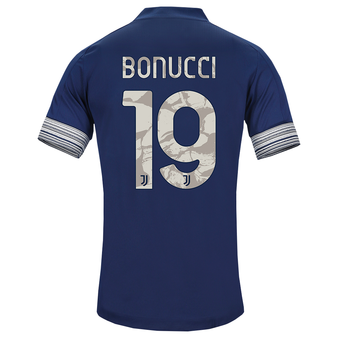 Kinder Fußball Leonardo Bonucci #19 Auswärtstrikot Dunkelheit Trikot 2020/21 Hemd