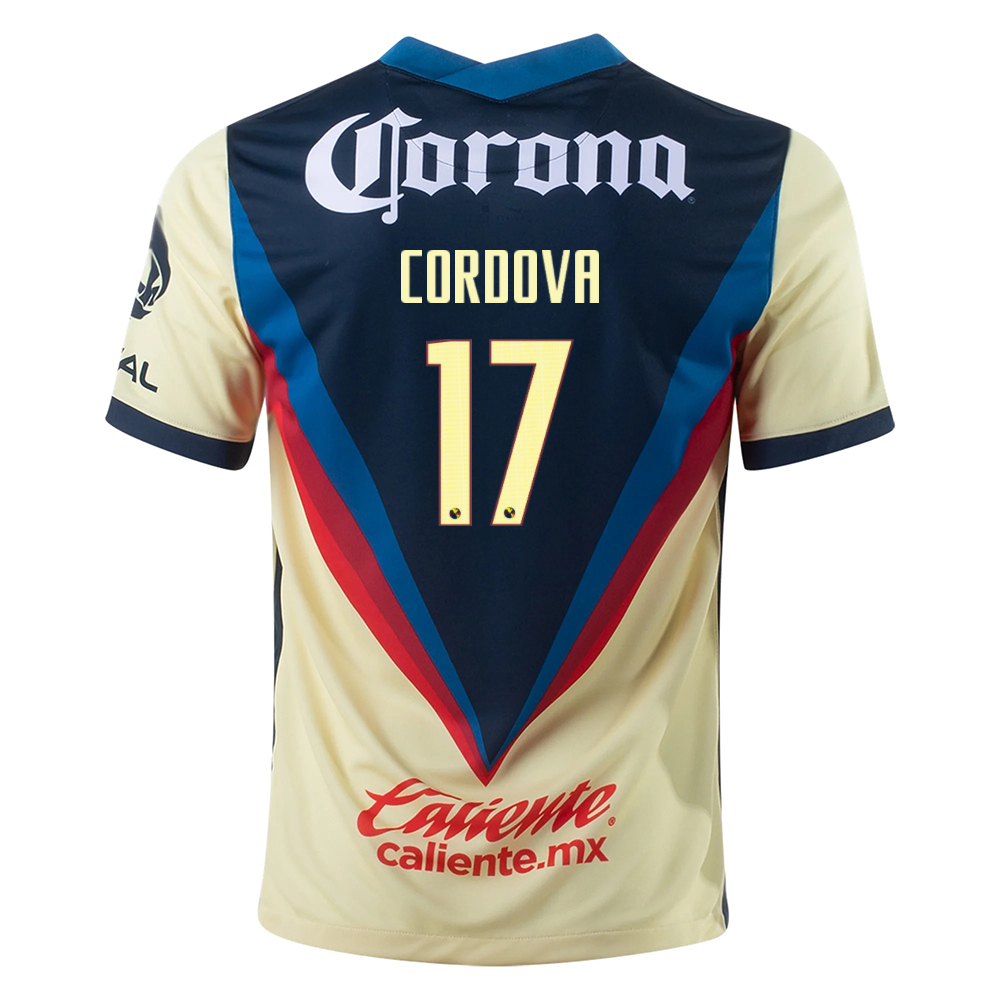 Kinder Fußball Sebastian Cordova #17 Heimtrikot Gelb Trikot 2020/21 Hemd