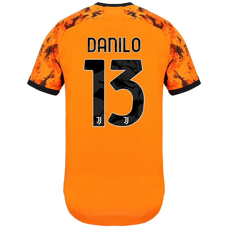 Kinder Fußball Danilo #13 Ausweichtrikot Orange Trikot 2020/21 Hemd