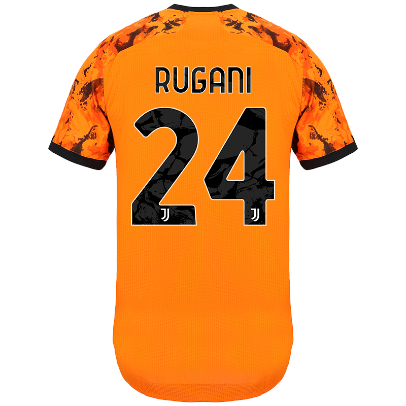 Kinder Fußball Daniele Rugani #24 Ausweichtrikot Orange Trikot 2020/21 Hemd