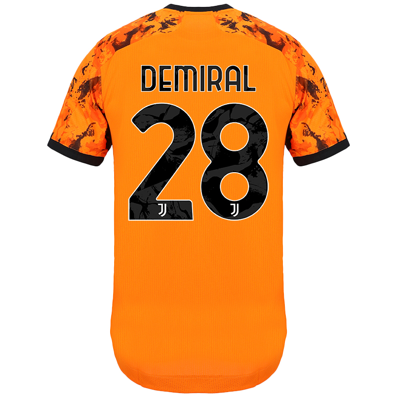 Kinder Fußball Merih Demiral #28 Ausweichtrikot Orange Trikot 2020/21 Hemd