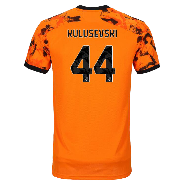 Kinder Fußball Dejan Kulusevski #44 Ausweichtrikot Orange Trikot 2020/21 Hemd