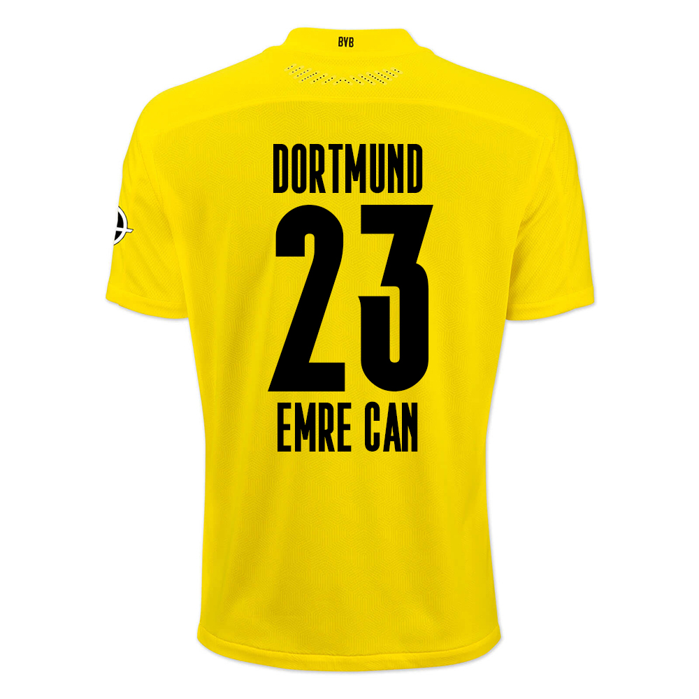 Kinder Fußball Emre Can #23 Heimtrikot Gelb Schwarz Trikot 2020/21 Hemd