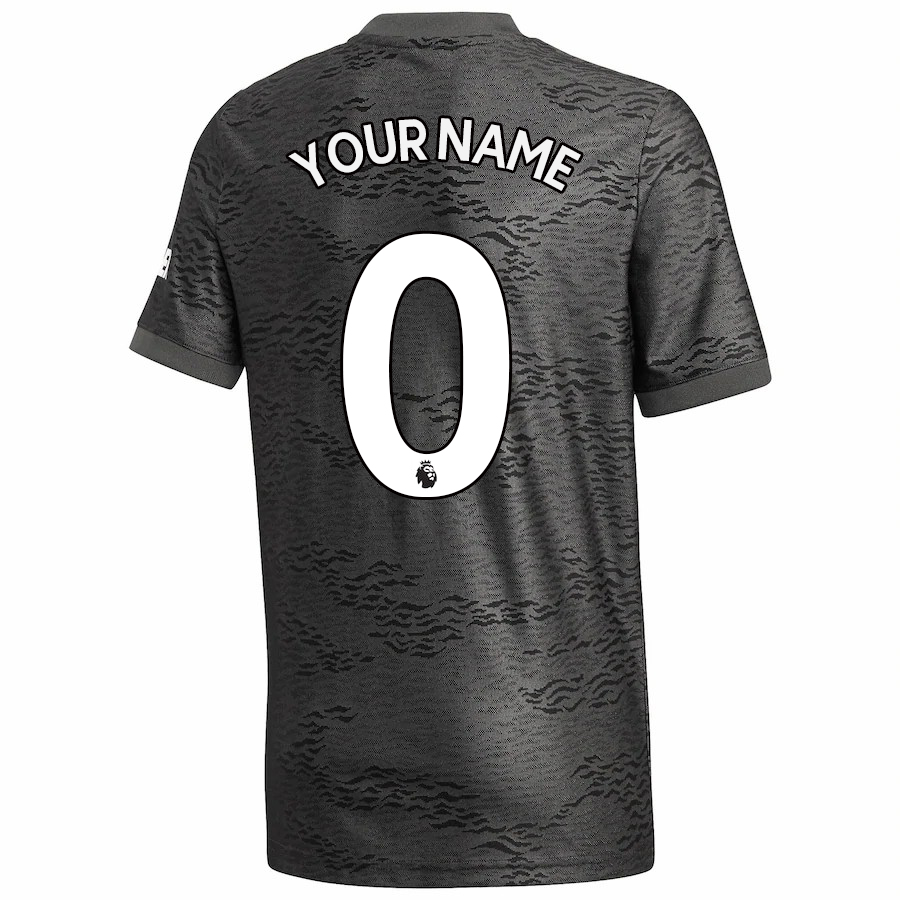 Kinder Fußball Dein Name #0 Auswärtstrikot Schwarz Trikot 2020/21 Hemd