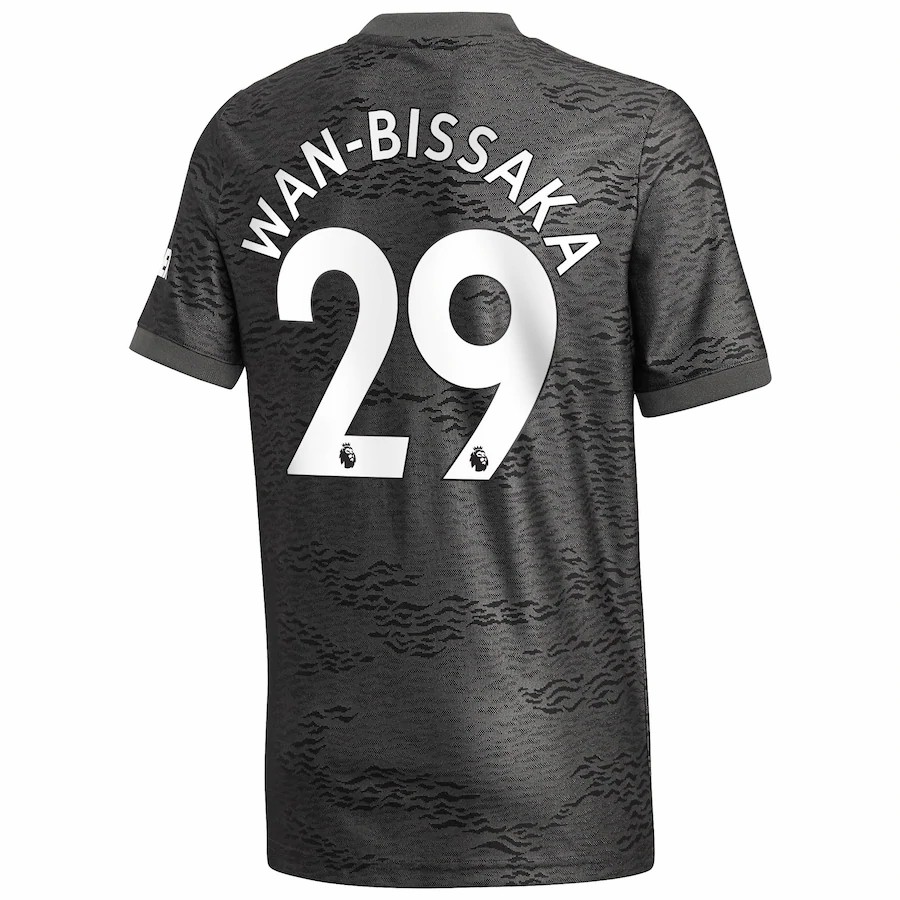 Kinder Fußball Aaron Wan-bissaka #29 Auswärtstrikot Schwarz Trikot 2020/21 Hemd