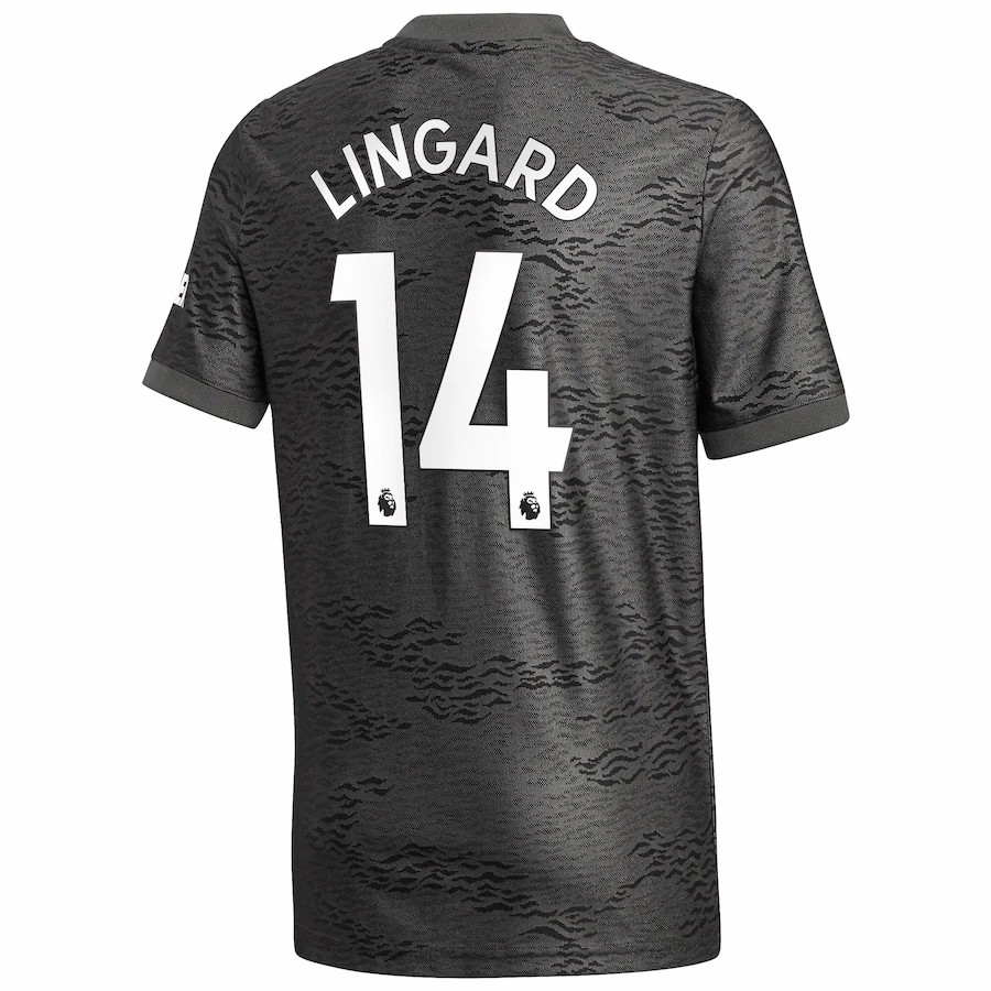 Kinder Fußball Jesse Lingard #14 Auswärtstrikot Schwarz Trikot 2020/21 Hemd