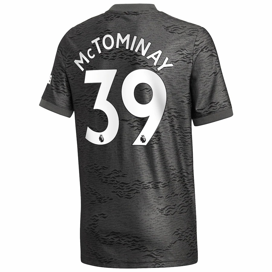 Kinder Fußball Scott Mctominay #39 Auswärtstrikot Schwarz Trikot 2020/21 Hemd