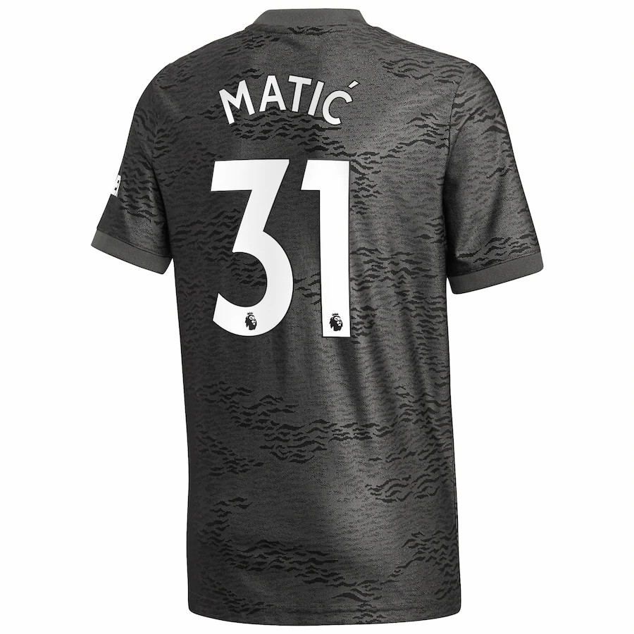 Kinder Fußball Nemanja Matic #31 Auswärtstrikot Schwarz Trikot 2020/21 Hemd