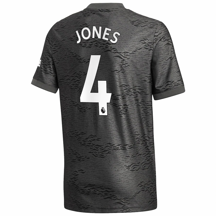 Kinder Fußball Phil Jones #4 Auswärtstrikot Schwarz Trikot 2020/21 Hemd