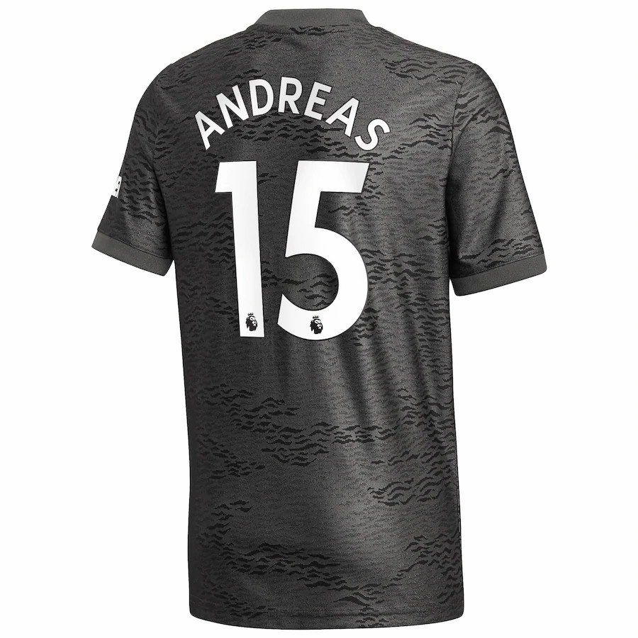 Kinder Fußball Andreas Pereira #15 Auswärtstrikot Schwarz Trikot 2020/21 Hemd