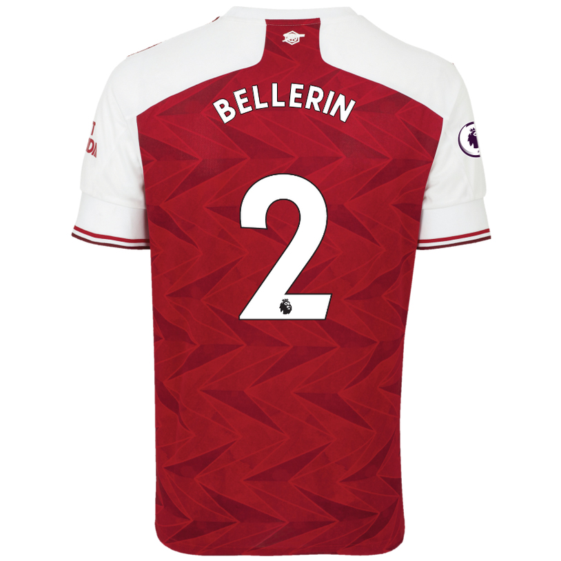 Kinder Fußball Hector Bellerin #2 Heimtrikot Rot Trikot 2020/21 Hemd