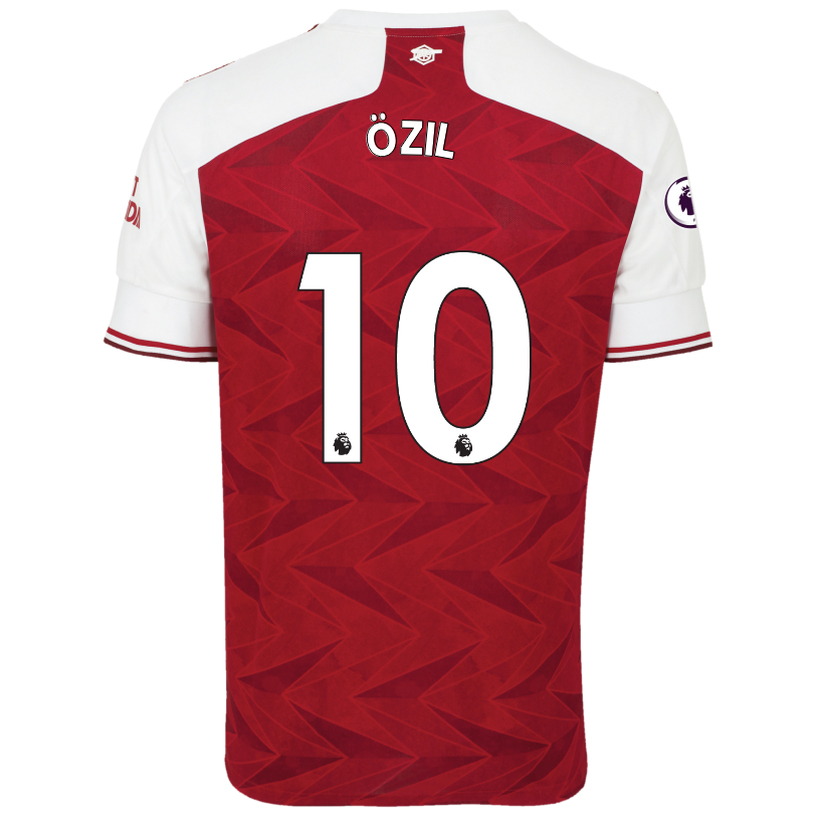 Kinder Fußball Mesut Ozil #10 Heimtrikot Rot Trikot 2020/21 Hemd
