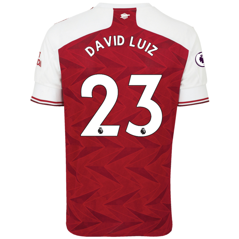 Kinder Fußball David Luiz #23 Heimtrikot Rot Trikot 2020/21 Hemd