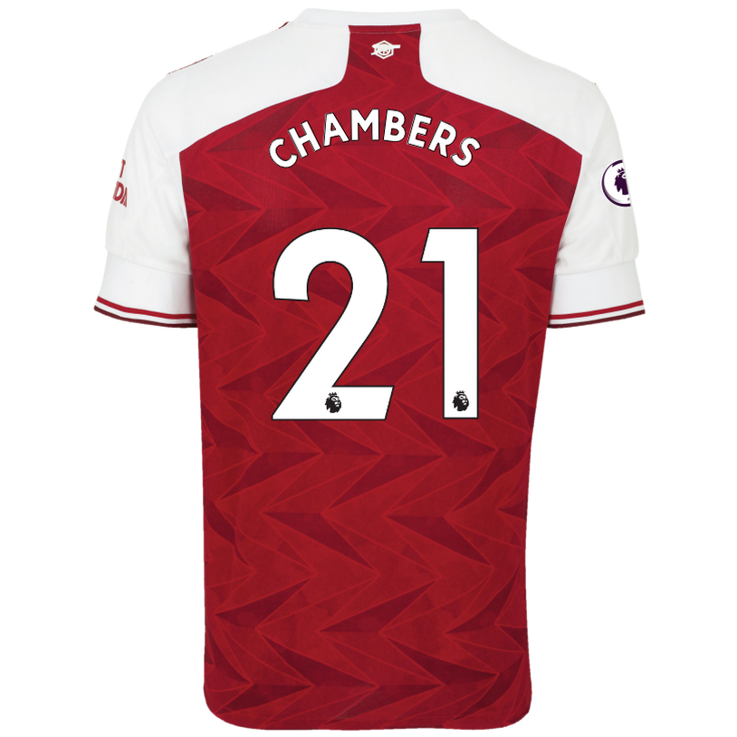 Kinder Fußball Calum Chambers #21 Heimtrikot Rot Trikot 2020/21 Hemd