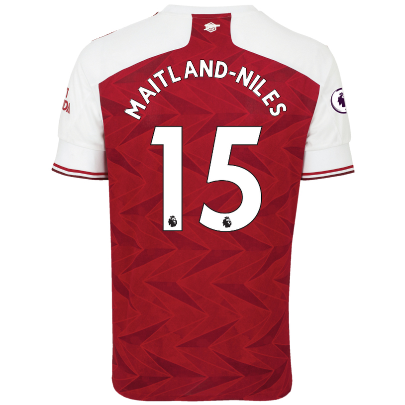 Kinder Fußball Ainsley Maitland-niles #15 Heimtrikot Rot Trikot 2020/21 Hemd