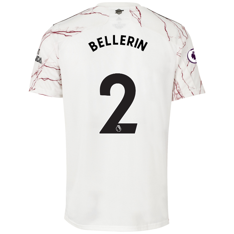 Kinder Fußball Hector Bellerin #2 Auswärtstrikot Weiß Trikot 2020/21 Hemd