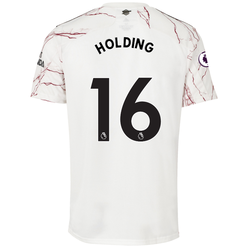 Kinder Fußball Rob Holding #16 Auswärtstrikot Weiß Trikot 2020/21 Hemd