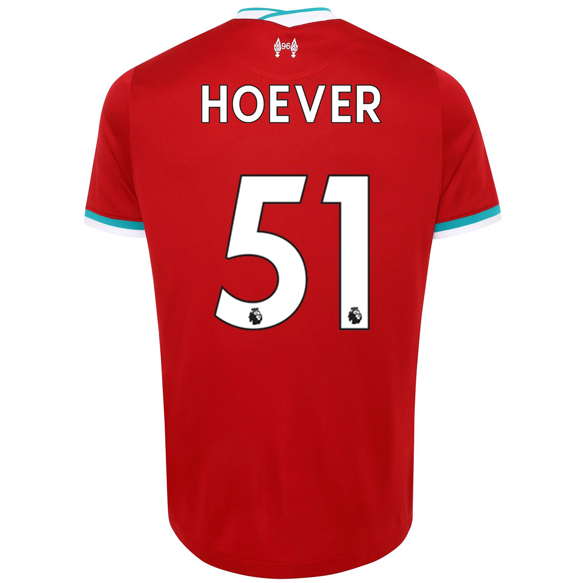 Kinder Fußball Ki-jana Hoever #51 Heimtrikot Rot Trikot 2020/21 Hemd
