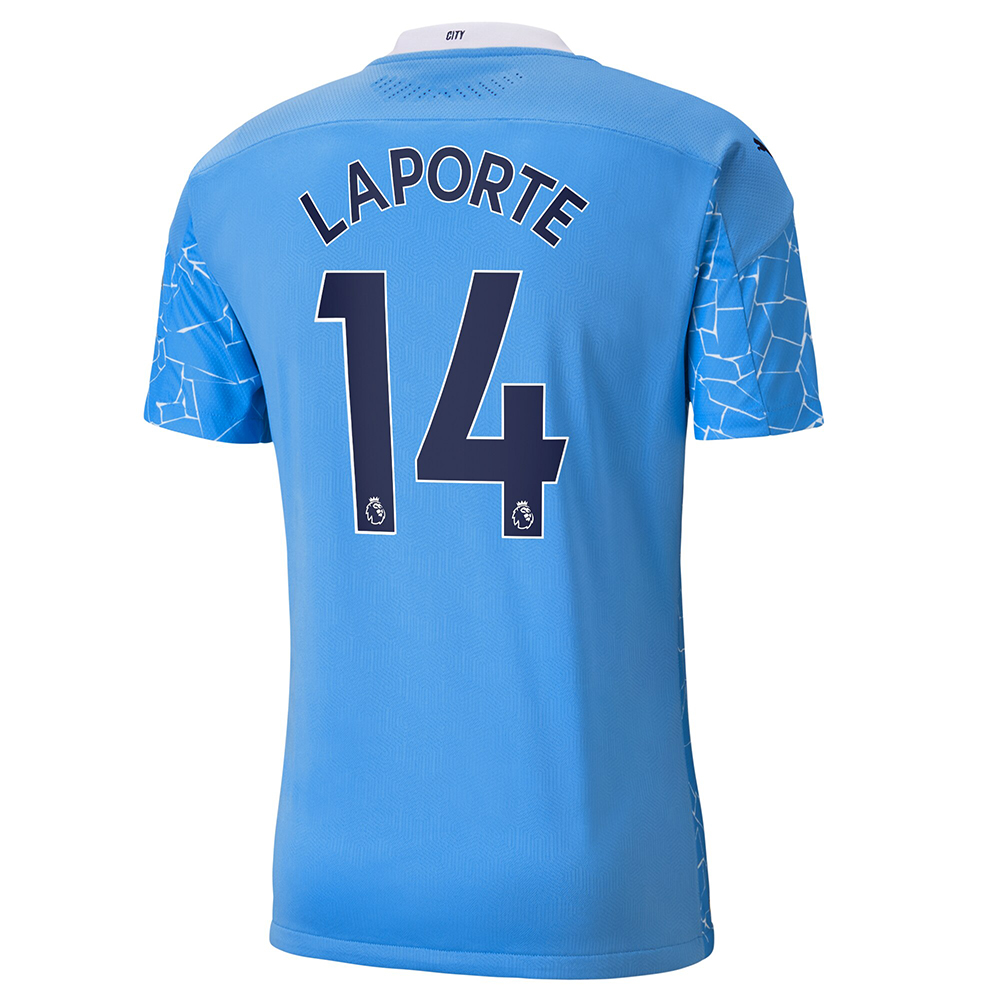 Kinder Fußball Aymeric Laporte #14 Heimtrikot Blau Trikot 2020/21 Hemd