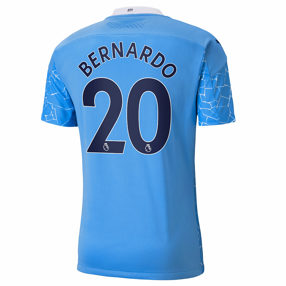 Kinder Fußball Bernardo Silva #20 Heimtrikot Blau Trikot 2020/21 Hemd
