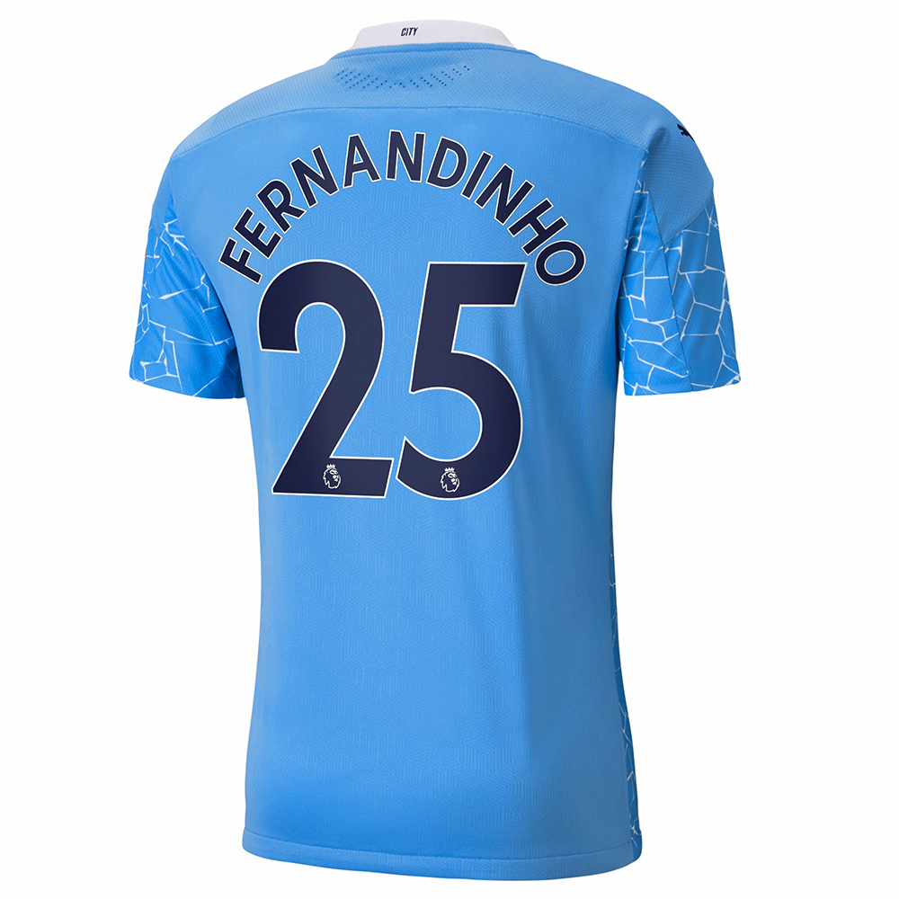 Kinder Fußball Fernandinho #25 Heimtrikot Blau Trikot 2020/21 Hemd