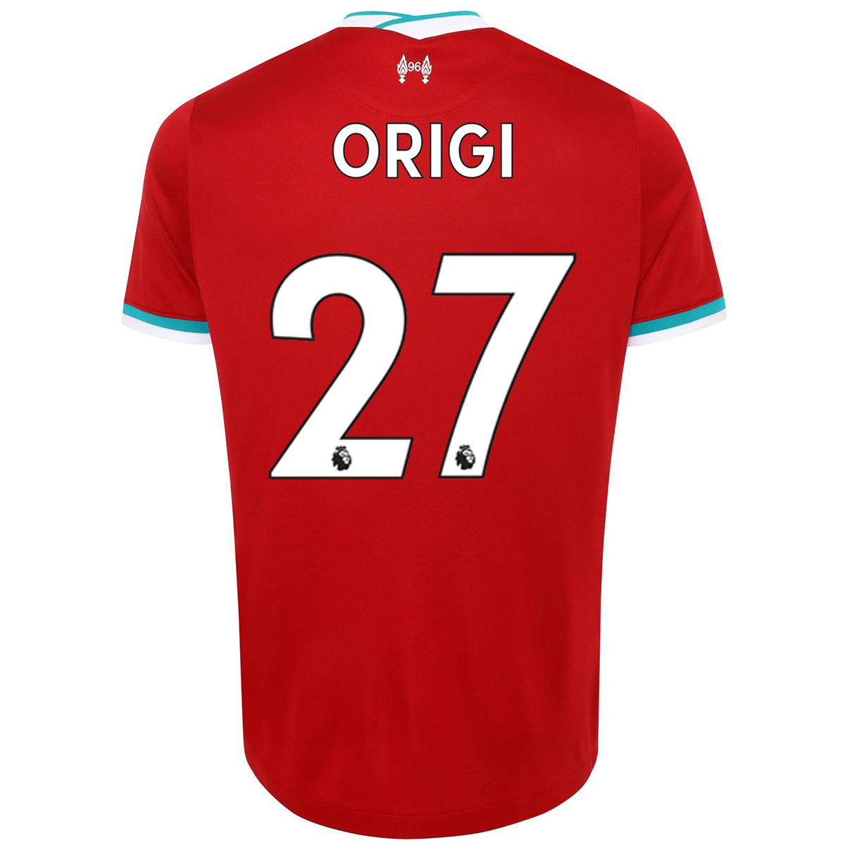 Kinder Fußball Divock Origi #27 Heimtrikot Rot Trikot 2020/21 Hemd