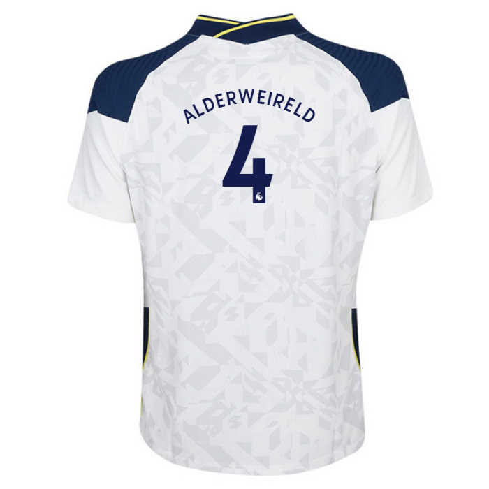 Kinder Fußball Toby Alderweireld #4 Heimtrikot Weiß Trikot 2020/21 Hemd