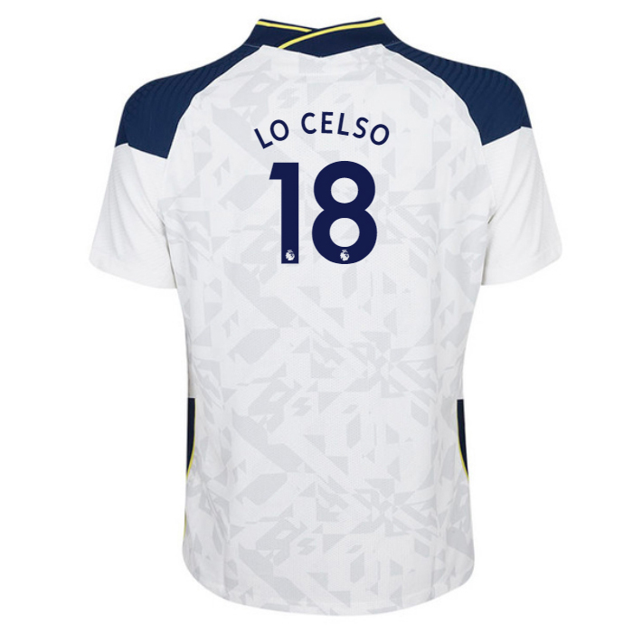 Kinder Fußball Giovani Lo Celso #18 Heimtrikot Weiß Trikot 2020/21 Hemd