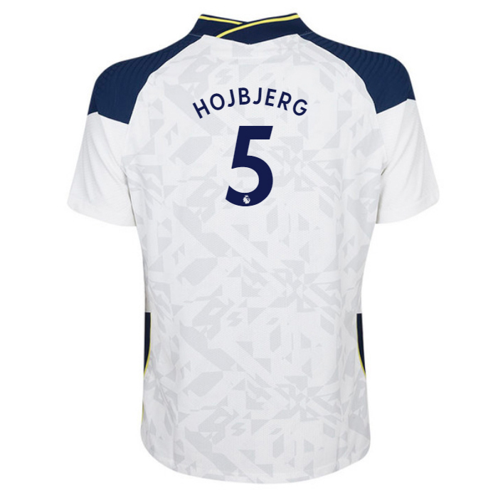 Kinder Fußball Pierre-emile Hojbjerg #5 Heimtrikot Weiß Trikot 2020/21 Hemd