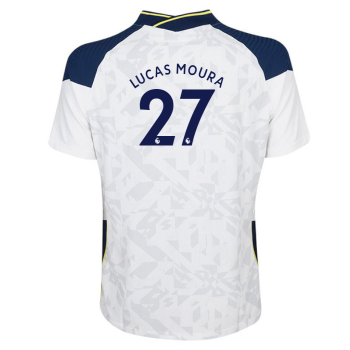 Kinder Fußball Lucas Moura #27 Heimtrikot Weiß Trikot 2020/21 Hemd