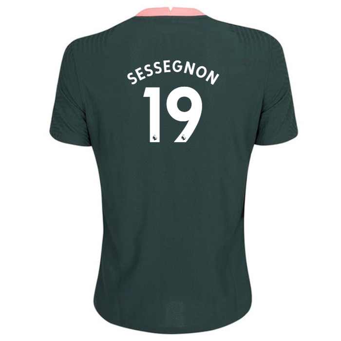Kinder Fußball Ryan Sessegnon #19 Auswärtstrikot Dunkelgrün Trikot 2020/21 Hemd