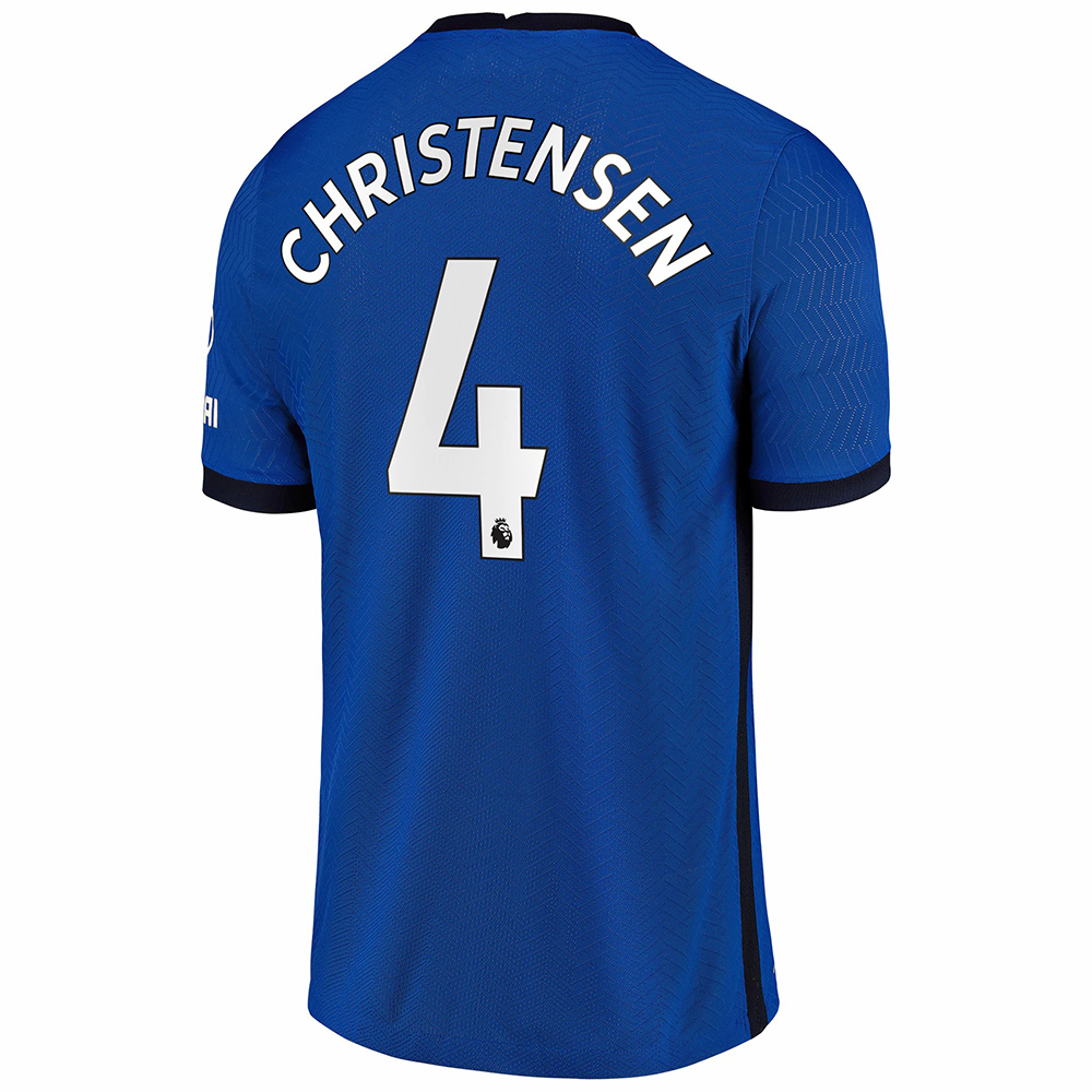 Kinder Fußball Andreas Christensen #4 Heimtrikot Blau Trikot 2020/21 Hemd