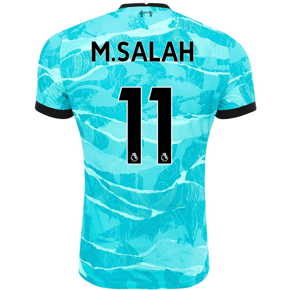 Kinder Fußball Mohamed Salah #11 Auswärtstrikot Blau Trikot 2020/21 Hemd