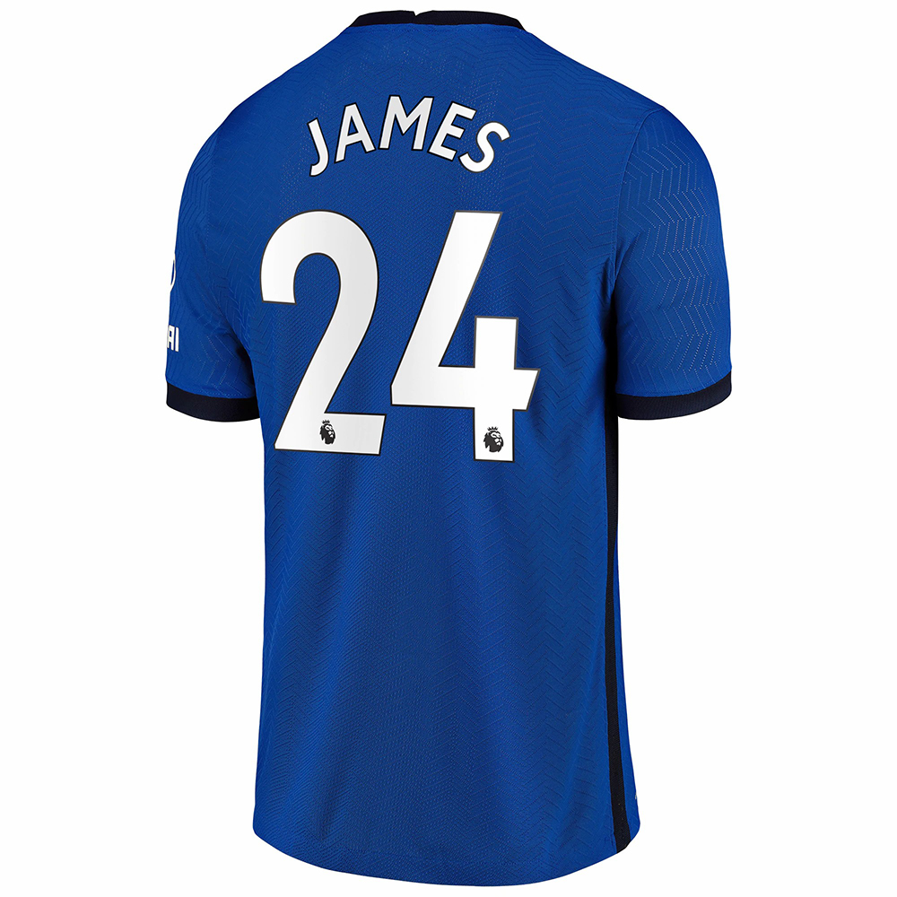 Kinder Fußball Reece James #24 Heimtrikot Blau Trikot 2020/21 Hemd