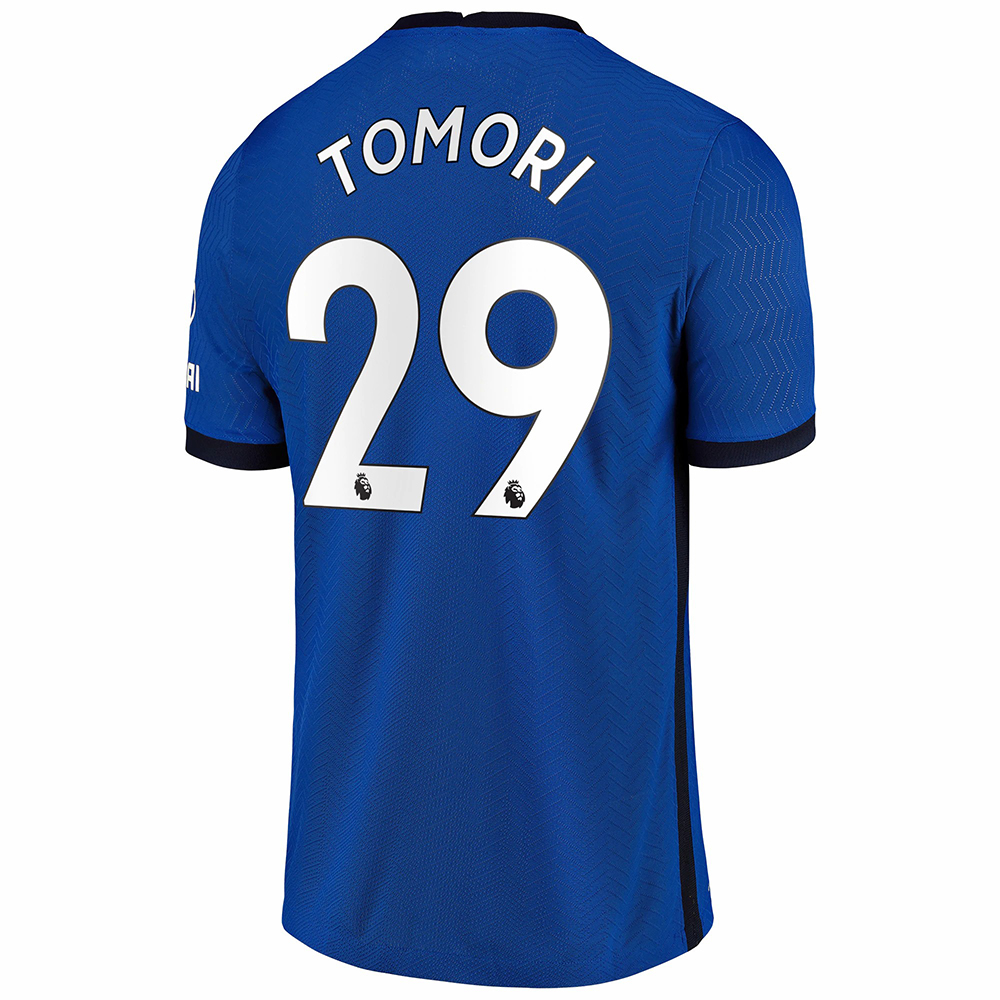 Kinder Fußball Fikayo Tomori #29 Heimtrikot Blau Trikot 2020/21 Hemd