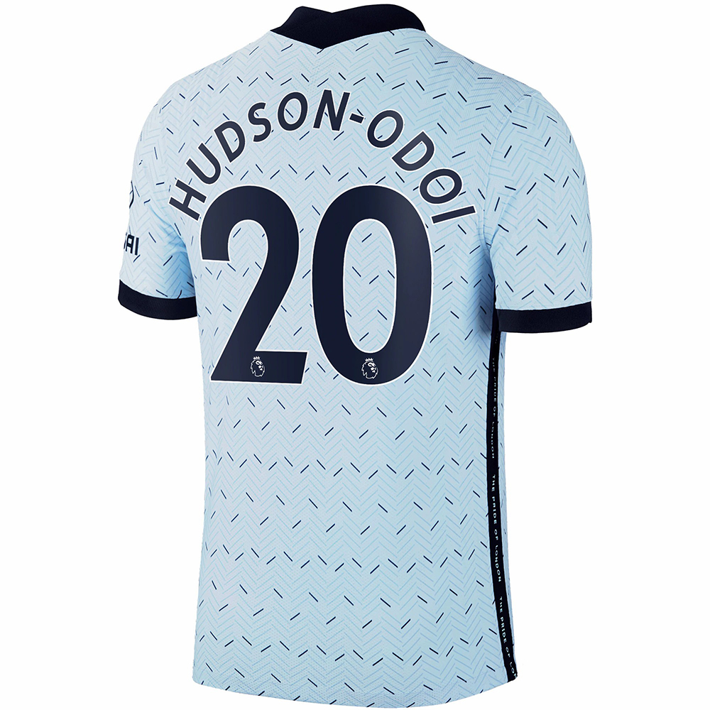 Kinder Fußball Callum Hudson-odoi #20 Auswärtstrikot Hellblau Trikot 2020/21 Hemd