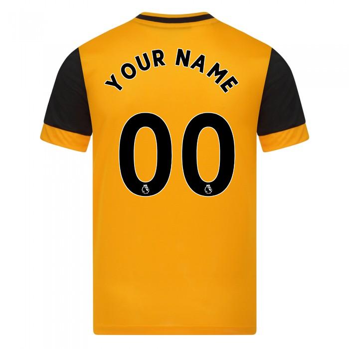 Kinder Fußball Dein Name #0 Heimtrikot Orange Trikot 2020/21 Hemd