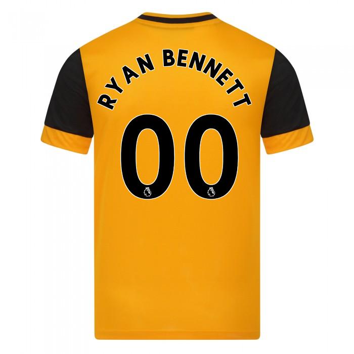 Kinder Fußball Ryan Bennett #0 Heimtrikot Orange Trikot 2020/21 Hemd