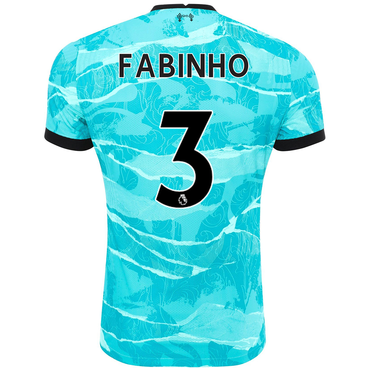 Kinder Fußball Fabinho #3 Auswärtstrikot Blau Trikot 2020/21 Hemd