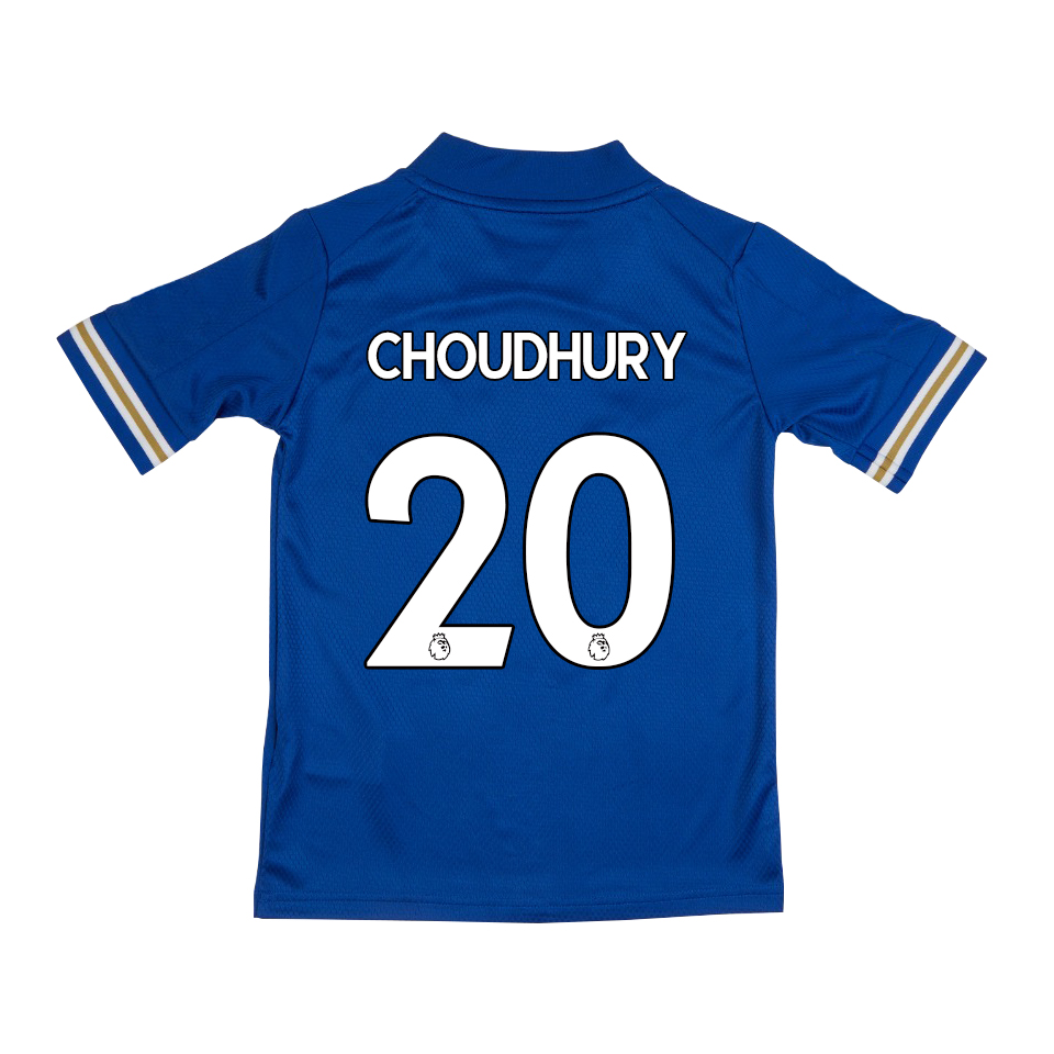 Kinder Fußball Hamza Choudhury #20 Heimtrikot Blau Trikot 2020/21 Hemd