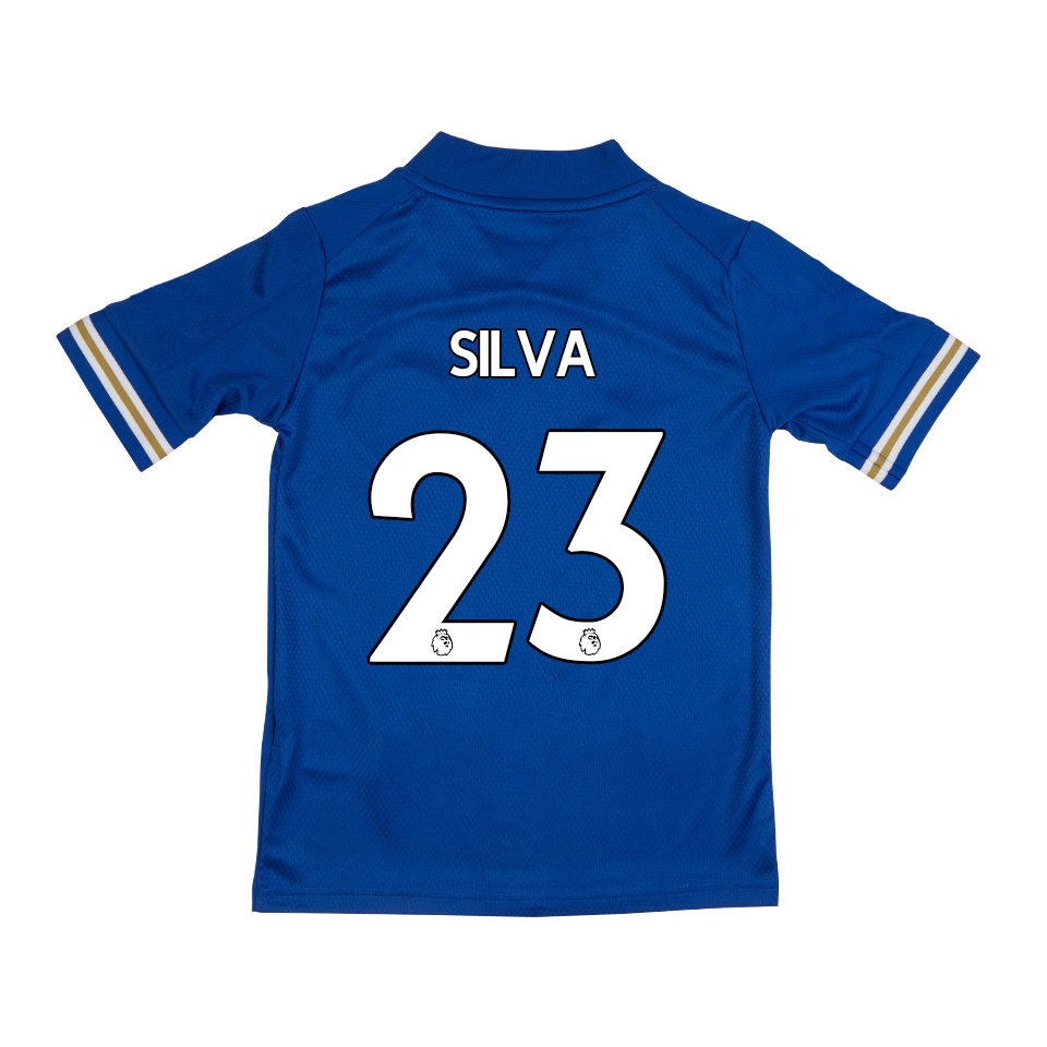 Kinder Fußball Adrien Silva #23 Heimtrikot Blau Trikot 2020/21 Hemd